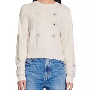 Sandro cream/floral sweater